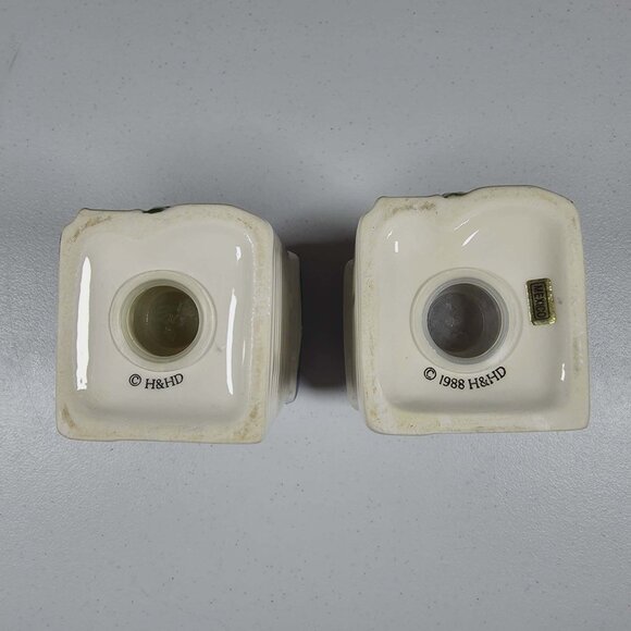 HEARTH & HOME DESIGNS SALT & PEPPER SHAKERS 2 STORY HOUSE CERAMIC VINTAGE 1988 - Picture 6 of 7